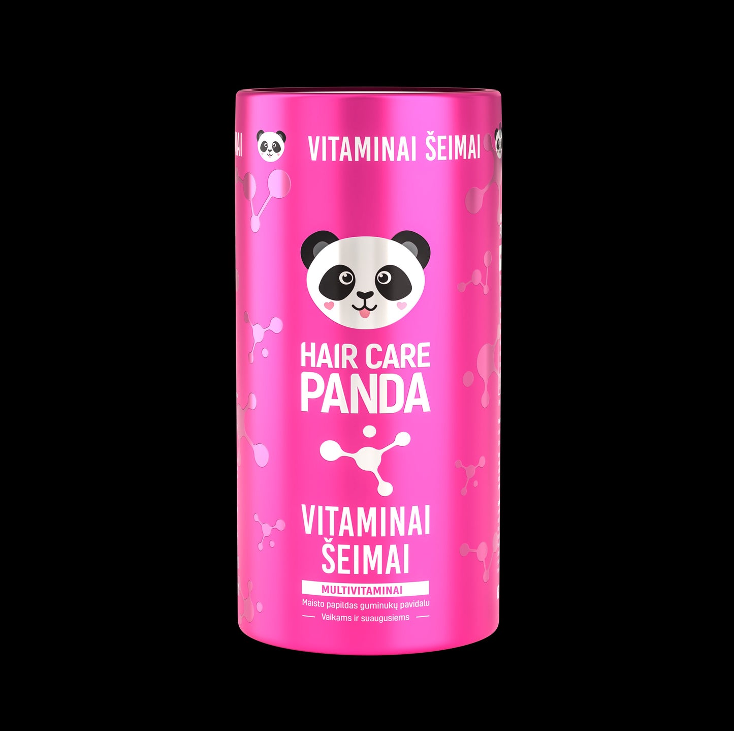 Maisto papildas „Hair Care Panda Vitaminai šeimai“, 300 g, 60 guminukų