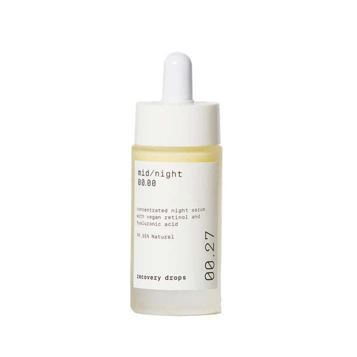 Mid/night 00.00 Naktinis veido serumas / Recovery Drops 00.27, 30ml