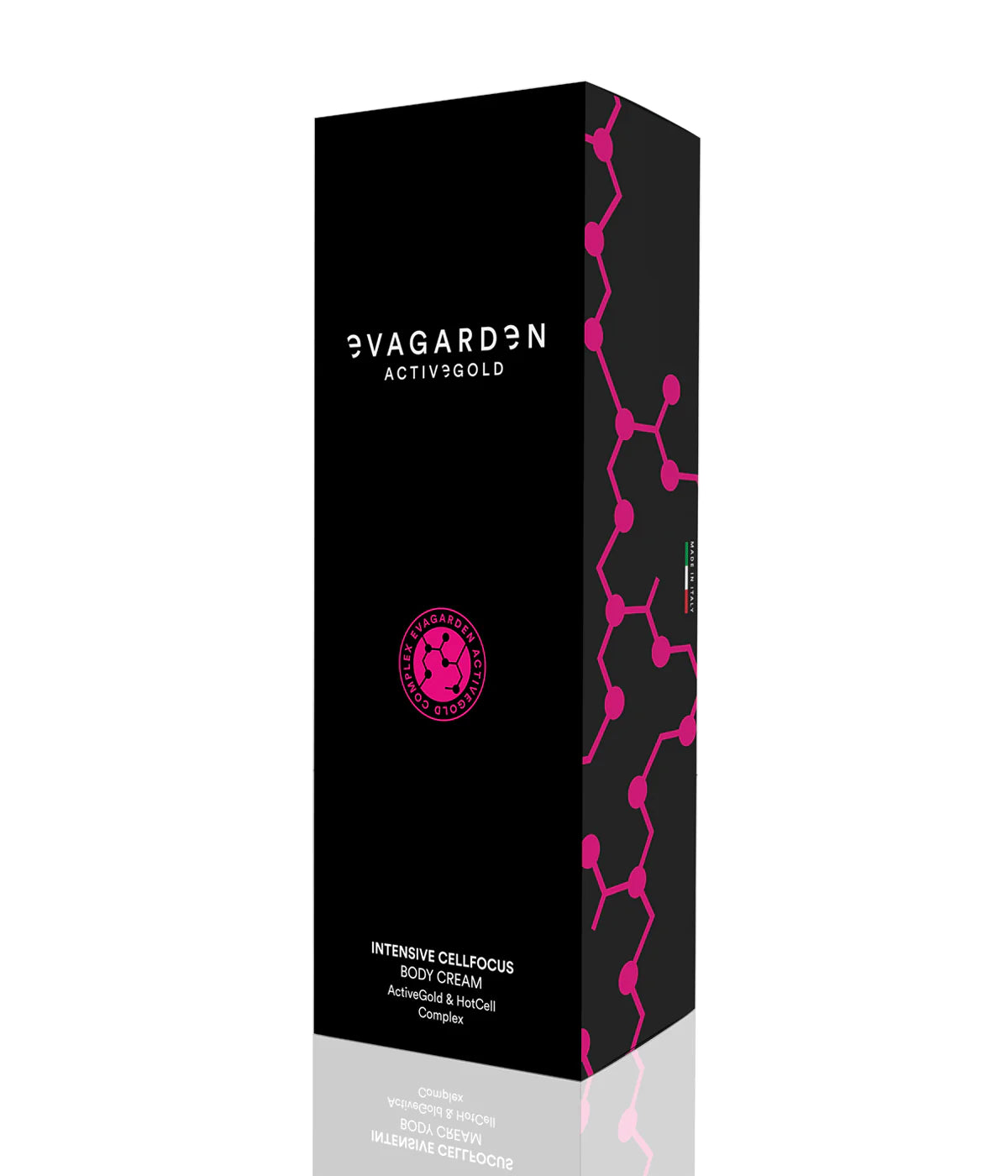 EVAGARDEN ACTIVEGOLD CELLFOCUS INTENSIVE BODY CREAM – KŪNO KREMAS CELIULITO IR RIEBALŲ SANKAUPŲ MAŽINIMUI 200 ML