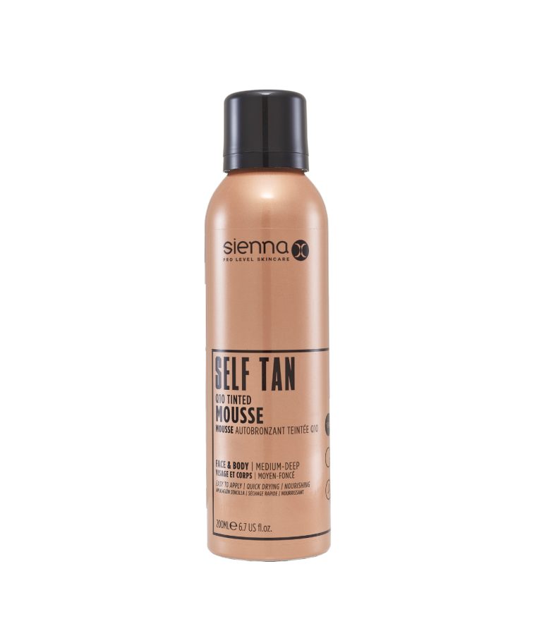 SIENNA X savaiminio įdegio putos su atspalviu Q10 TINTED MOUSEE, 200ml