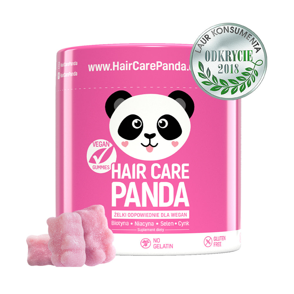 Maisto papildas „Hair Care Panda“ plaukų priežiūrai, 300 g, 60 guminukų