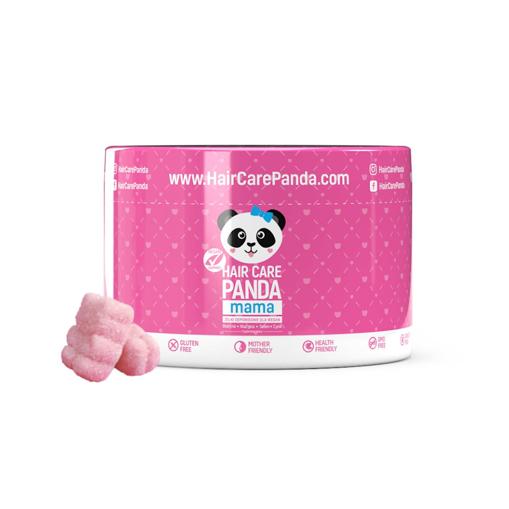 Maisto papildas „Hair Care Panda Mama“ plaukų priežiūrai, 150 g, 30 tablečių