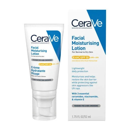 CeraVe SPF50 Moisturising Face Lotion - Drėkinantis veido losjonas