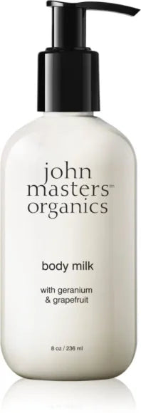 John Masters Organics Geranium & Grapefruit - Kūno pienelis 236 ml