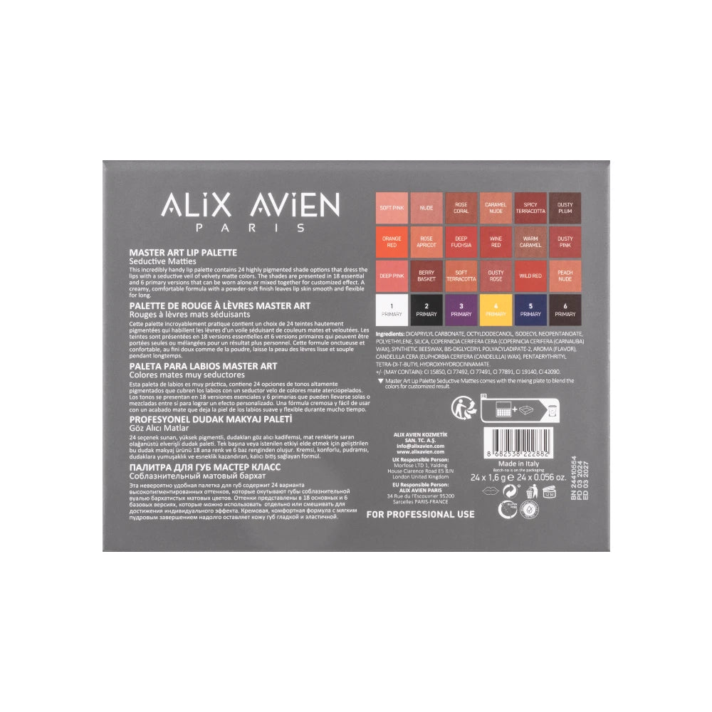ALIX AIEN MASTER ART LIP PALETTE - Lūpų paletė