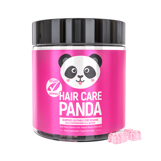 Maisto papildas „Hair Care Panda“ plaukų priežiūrai, 300 g, 60 guminukų