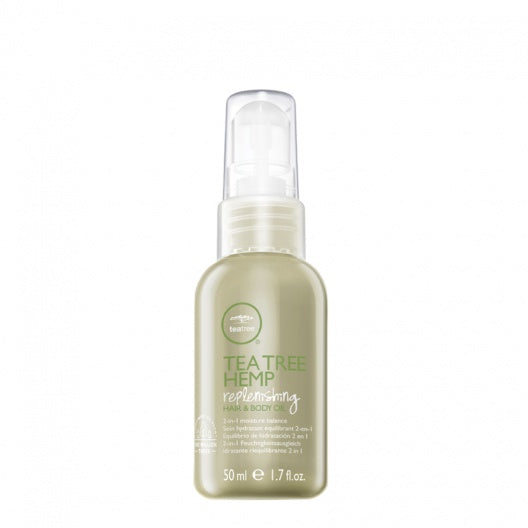 TEA TREE HEMP REPLENISHING HAIR & BODY OIL - Puoselėjantis plaukų ir kūno aliejus