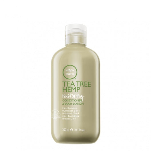 TEA TREE HEMP RESTORING CONDITIONER&BODY LOTION - Drėkinantis plaukų ir kūno losjonas