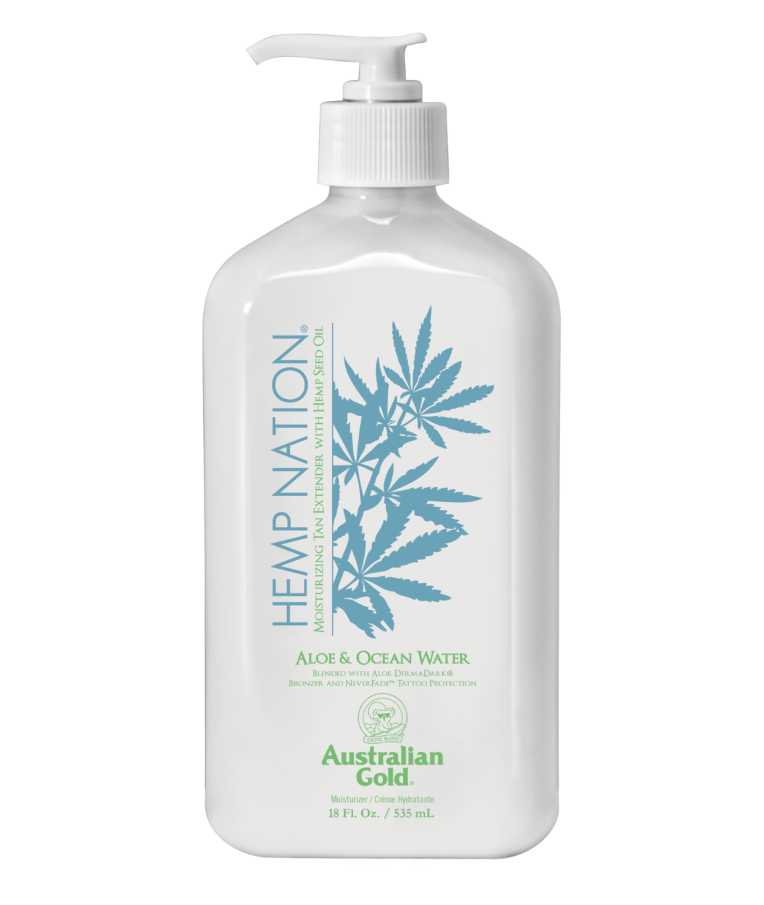 Australian Gold Hemp Nation Aloe & Ocean Water Tan Extender kasdienis kūno kremas su DermaDark