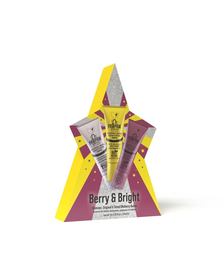 DR.PAWPAW lūpų balzamų rinkinys, BERRY & BRIGHT 3, 30ml