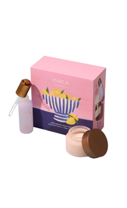 INIKA ANTI-AGEING NIGHT DUO DOVANŲ RINKINYS