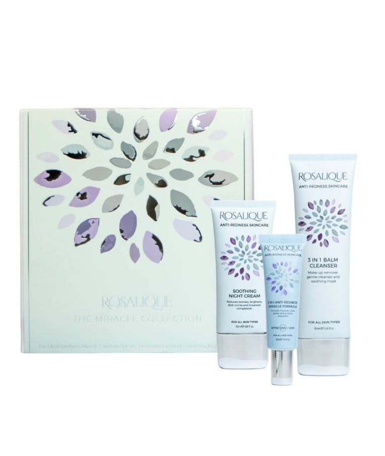 Rosalique Miracle rinkinys: Dieninis kremas 30 ml, Naktinis kremas 50 ml, Veido prausiklis 100 ml